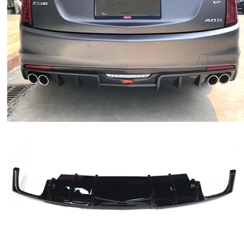 Для Cadillac CT6 2016-2020 Глянцевый Черный Диффузор Заднего Бампера Автомобиля Для Ремонта Губ Защита Выхлопной Трубы Багажника Сплиттер Спойлер Обвес